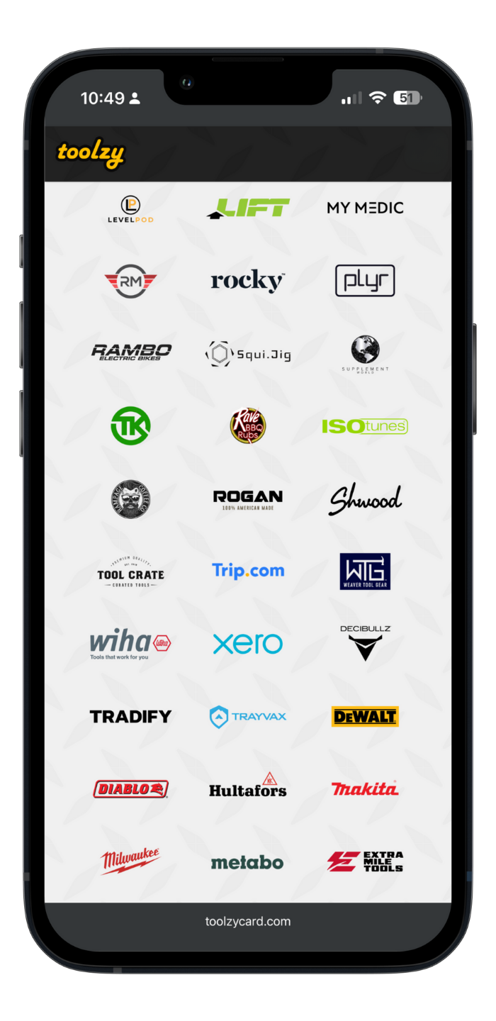 Toolzy Brand Partner Logos iPhone Mock v2