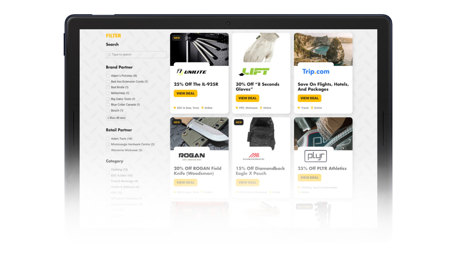 Toolzy Canada Deals iPad View Transparent